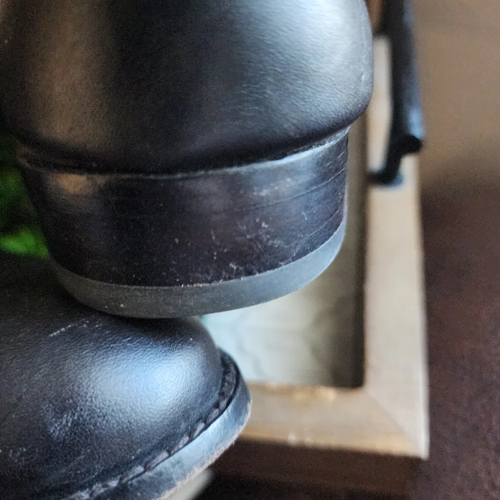Coach Brown Signature Canvas and Black Leather Over-the-Knee Boots